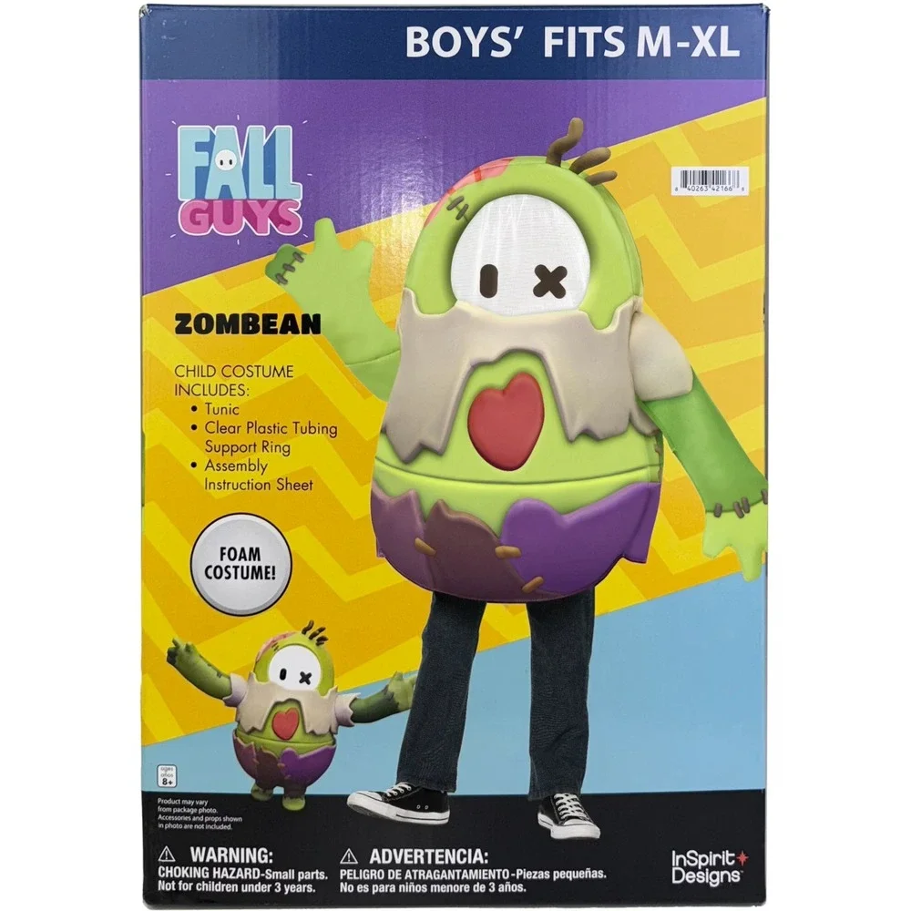 Fall Guys RARE Zombean Zombie Bean Childs Boys Halloween Costume Size M-XL NEW